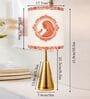 Luxe Round Gold Table Lamp with Indian Art Shade
