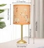 Luxe Round Gold Table Lamp with Indian Art Shade