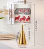 Luxe Round Gold Table Lamp with Indian Art Shade
