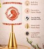 Luxe Round Gold Table Lamp with Indian Art Shade