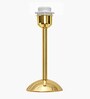 Luxe Round Gold Table Lamp with Indian Art Shade