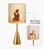 Luxe Round Gold Table Lamp with Mother's Embrace Shade