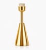 Luxe Round Gold Table Lamp with Mother's Embrace Shade