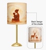 Luxe Round Gold Table Lamp with Mother's Embrace Shade