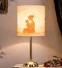 Luxe Round Gold Table Lamp with Mother's Embrace Shade