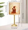 Luxe Round Gold Table Lamp with Mother's Embrace Shade