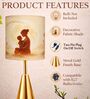 Luxe Round Gold Table Lamp with Mother's Embrace Shade