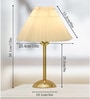 Luxe Round Gold Table Lamp with Pleated Shade