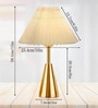 Luxe Round Gold Table Lamp with Pleated Shade