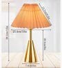Luxe Round Gold Table Lamp with Pleated Shade