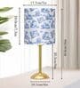 Luxe Round Gold Table Lamp with Printed Drum Shade