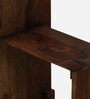Luxe Sheesham Wood Shoe Cabinet with Seating in Mahogany Finish