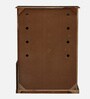 Luxe Sheesham Wood Shoe Cabinet with Seating in Mahogany Finish