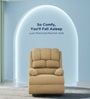 Luxe SmartGRID Motorized 1 Seater Recliner In Beige Colour With Revolving