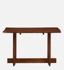 Luxe Solid Wood 4 Seater Dining Table in Natural And Charcoal Finish