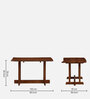 Luxe Solid Wood 4 Seater Dining Table in Natural And Charcoal Finish
