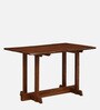 Luxe Solid Wood 4 Seater Dining Table in Natural And Charcoal Finish