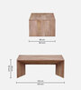 Luxe Solid Wood Coffee Table in Beige Colour