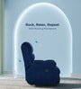 Luxe Velvet 1 Seater Motorized Recliner In Blue Colour With Revolving