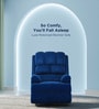 Luxe Velvet 1 Seater Motorized Recliner In Blue Colour With Revolving