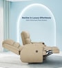 Luxe Velvet 2 Seater Motorized Recliner With Storage Console In Beige Color