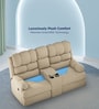 Luxe Velvet 2 Seater Motorized Recliner With Storage Console In Beige Color