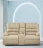Luxe Velvet 2 Seater Motorized Recliner With Storage Console In Beige Color