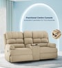 Luxe Velvet 2 Seater Motorized Recliner With Storage Console In Beige Color