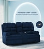Luxe Velvet 2 Seater Motorized Recliner With Storage Console In Blue Color