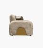 LuxeGold Chenille Fabric Three Seater Sofa in Beige Colour
