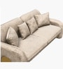LuxeGold Chenille Fabric Three Seater Sofa in Beige Colour