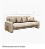 LuxeGold Chenille Fabric Three Seater Sofa in Beige Colour