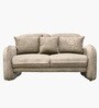 LuxeGold Chenille Fabric Two Seater Sofa in Beige Colour