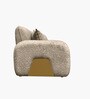 LuxeGold Chenille Fabric Two Seater Sofa in Beige Colour