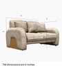 LuxeGold Chenille Fabric Two Seater Sofa in Beige Colour