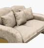 LuxeGold Chenille Fabric Two Seater Sofa in Beige Colour