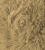 Antic Gold Shaggy Fur Polyester Cushion Covers 16x16 Inch Pack of 2