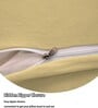 Gold Shaggy Fur Polyester Cushion Covers 16x16 Inch Pack of 2