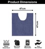 Navy Microfibre Chenille Contour 47x47 cm Bath Mat