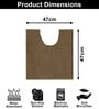 Chocolate Microfibre Chenille Contour  47x47 cm Bath Mat