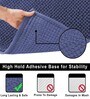 Navy Microfibre Chenille Contour 47x47 cm Bath Mat