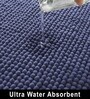 Navy Microfibre Chenille Contour 47x47 cm Bath Mat