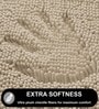 Beige Microfibre Chenille Contour  47x47 cm Bath Mat