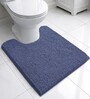 Navy Microfibre Chenille Contour 47x47 cm Bath Mat