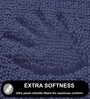 Navy Microfibre Chenille Contour 47x47 cm Bath Mat