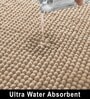Beige Microfibre Chenille Contour  47x47 cm Bath Mat