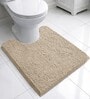 Beige Microfibre Chenille Contour  47x47 cm Bath Mat