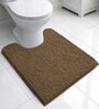 Chocolate Microfibre Chenille Contour  47x47 cm Bath Mat