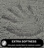 Grey Microfibre Chenille Contour  47x47 cm Bath Mat