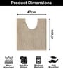Beige Microfibre Chenille Contour  47x47 cm Bath Mat